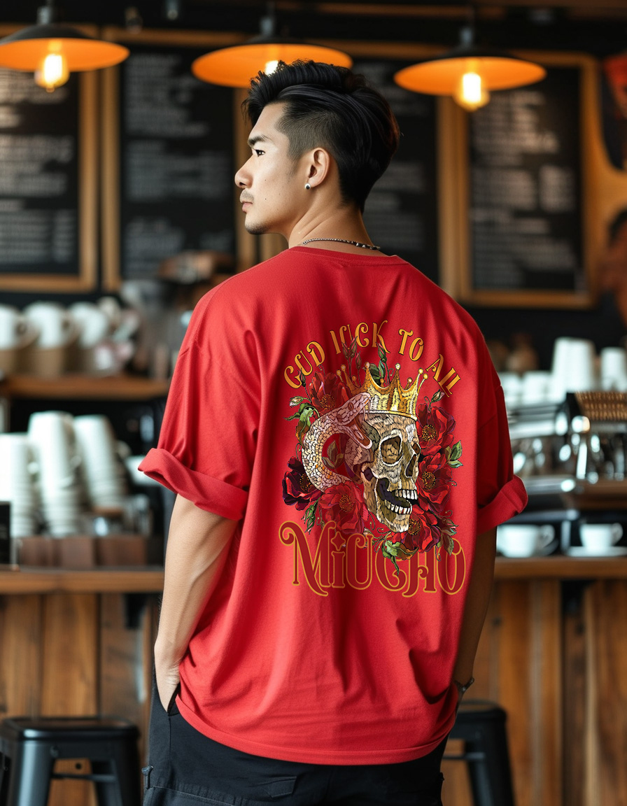 Áo phông tết form rộng cổ tròn vải cotton 4c co giãn thoáng mát 1823 Miucho Iconic in graphic_thumbnail_5