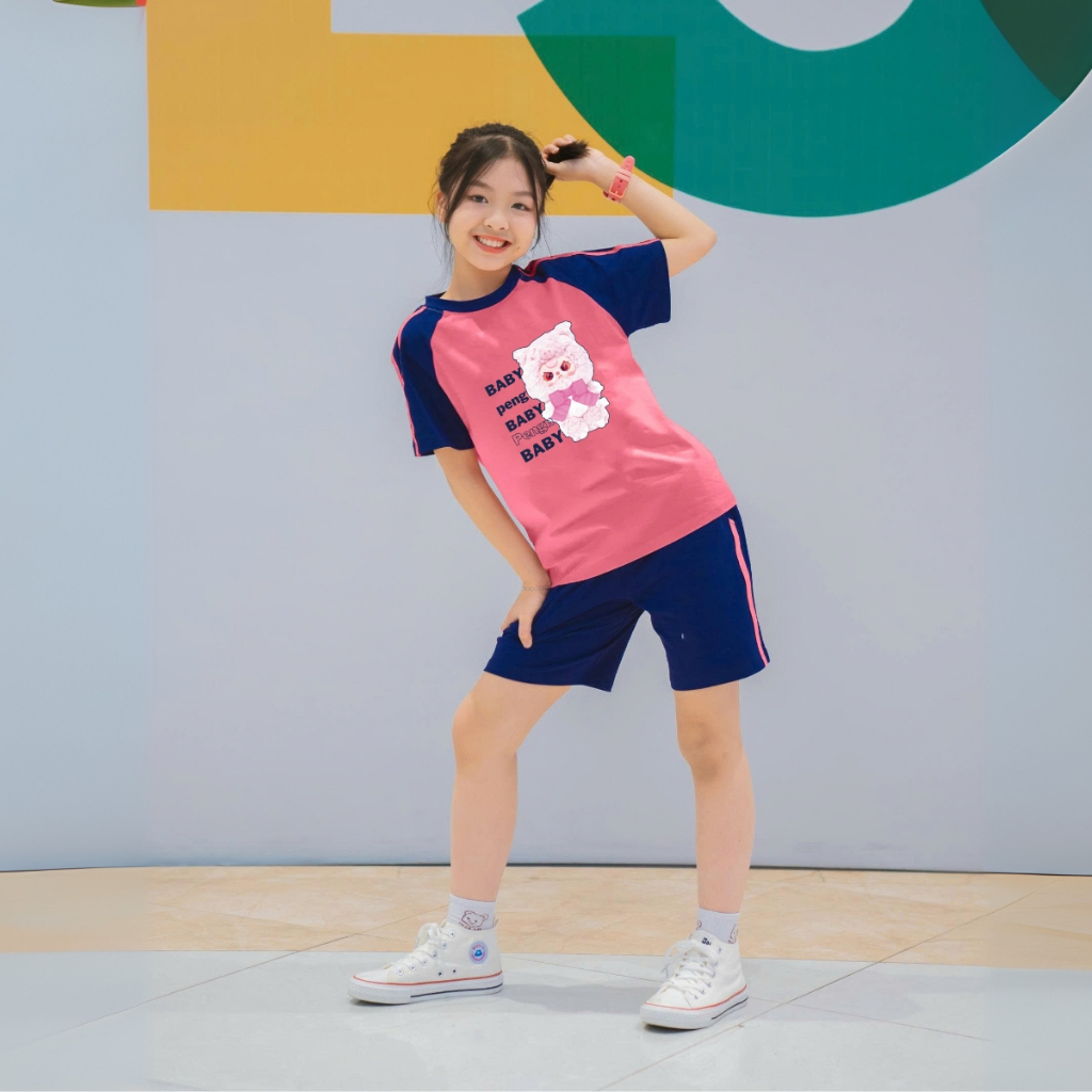 Đồ bộ bé gái phối viền in hình Baby Three - Loza Kids BF331_thumbnail_6