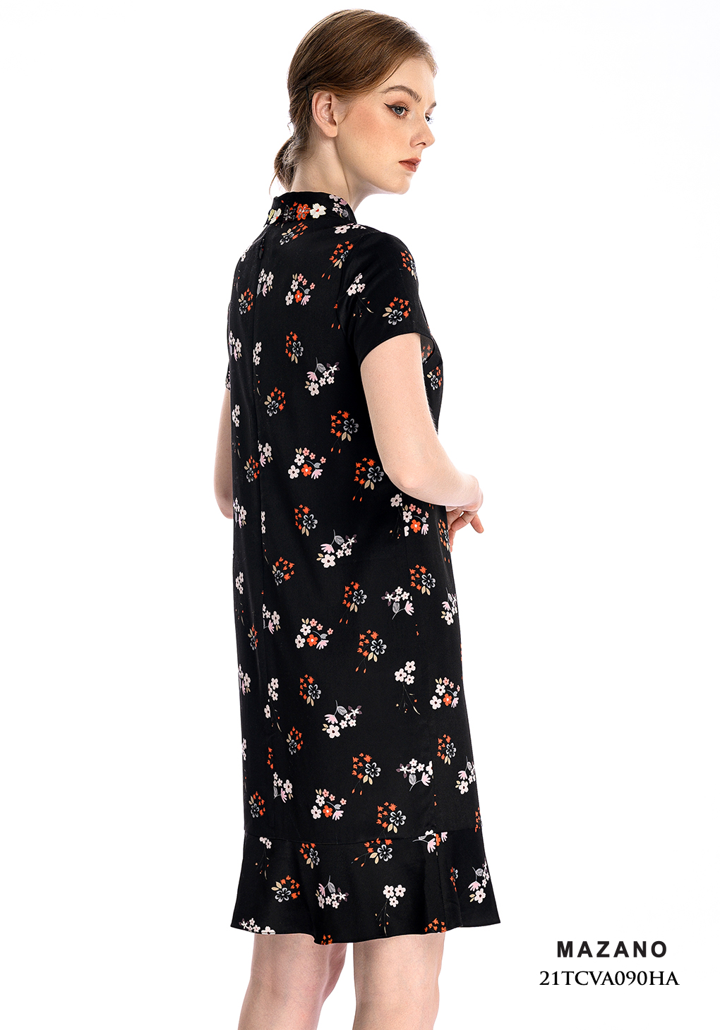 Váy sơ mi suông nền đen họa tiết suông chân bèo_thumbnail_2