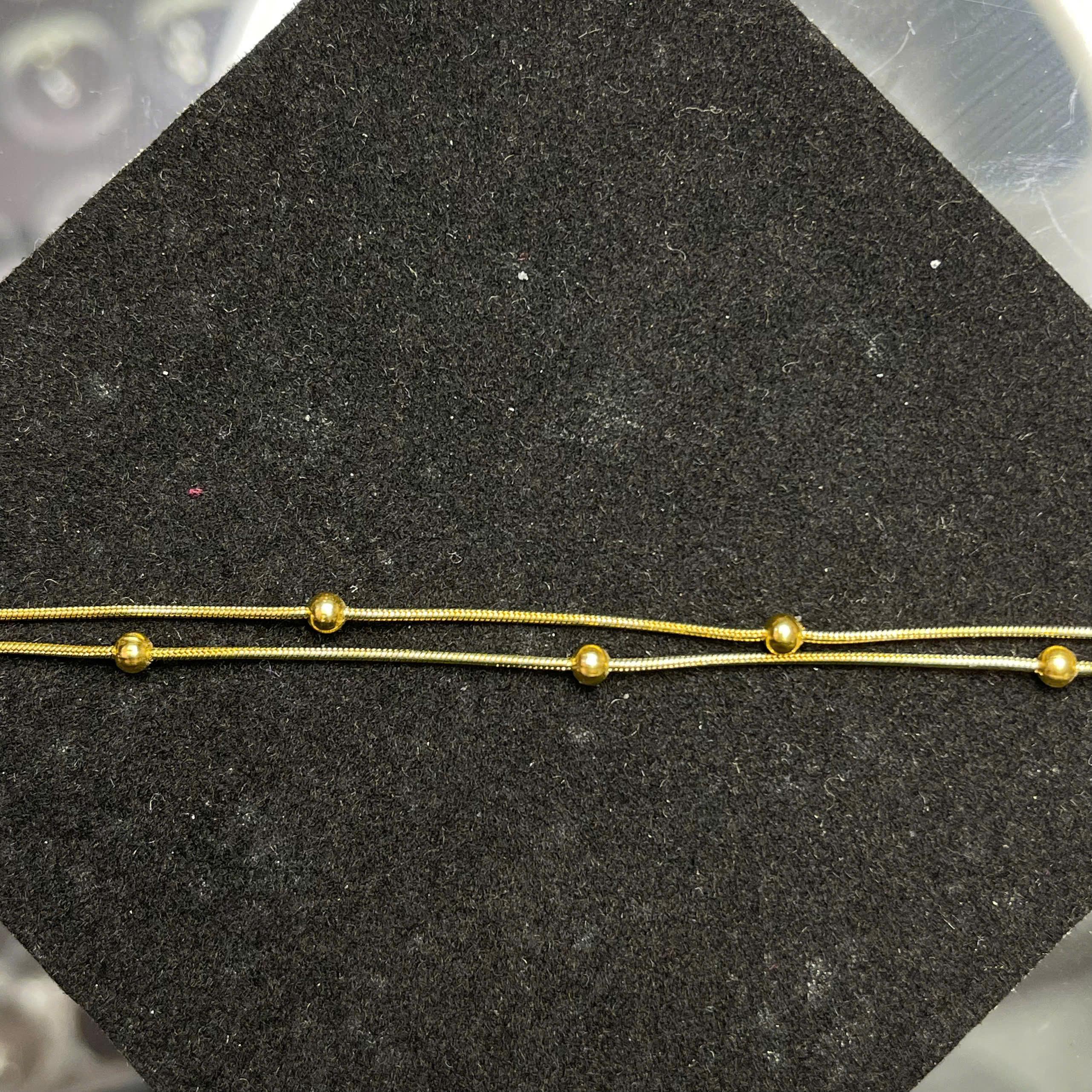 lắc chân titan sợi vàng hai dây charm bi nhỏ._thumbnail_3