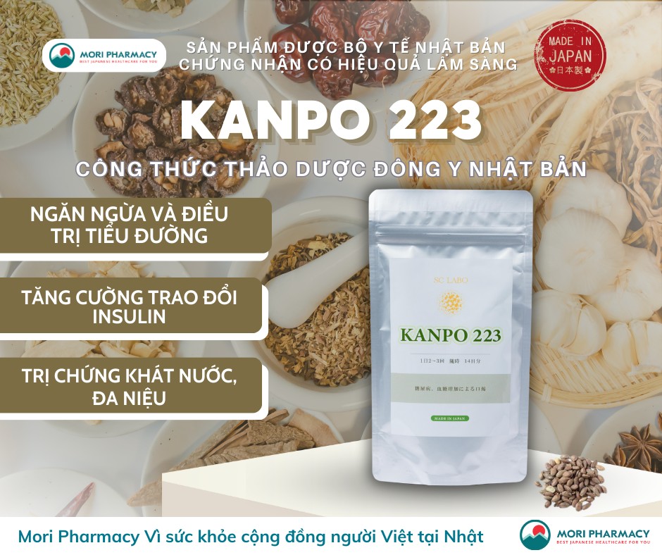Kanpo 223 - Hỗ trợ tiểu đường type 2