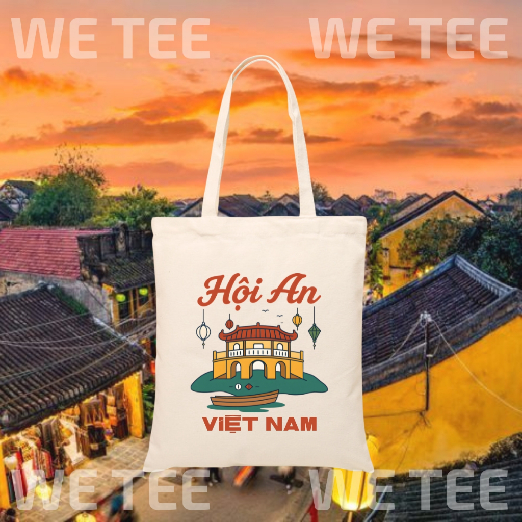 Túi tote vải canvas du lịch Việt Nam có khoá kéo và ngăn phụ, đi chơi du lịch - 𝐖𝐞 𝐓𝐞𝐞 TOTE09_thumbnail_5