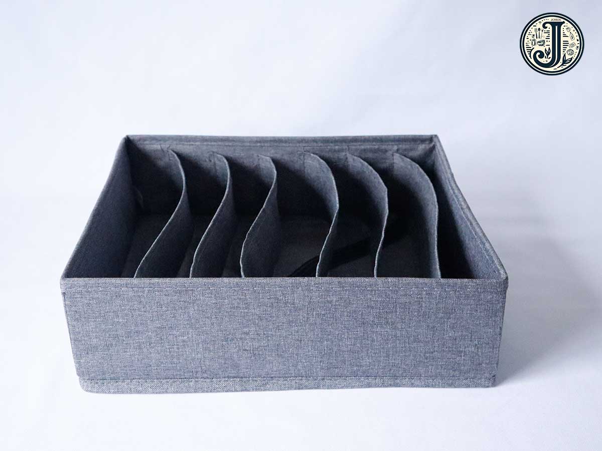 Khay đựng áo lót chia ngăn gấp gọn 7 ngăn xám J19X_thumbnail_1