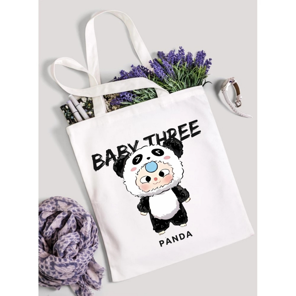 Túi tote Baby Three V3 - Túi Baby Three canvas 33x37cm có túi phụ đựng vừa A4, laptop - LOZA TOTE16_thumbnail_8