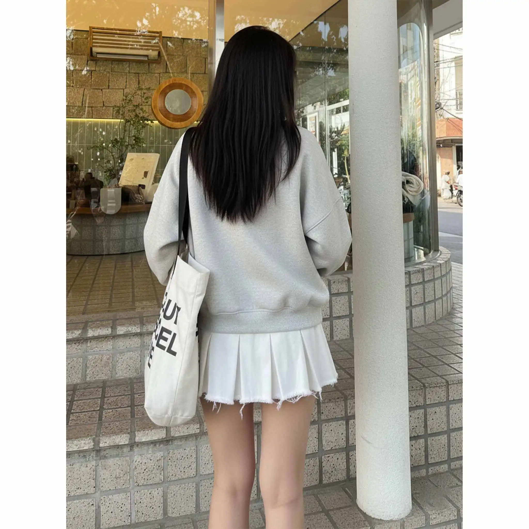 Áo Sweater form boxy Miucho nỉ 2 da thoáng mát tay dài cổ tròn dễ phối cún yêu in mix 2796_thumbnail_3