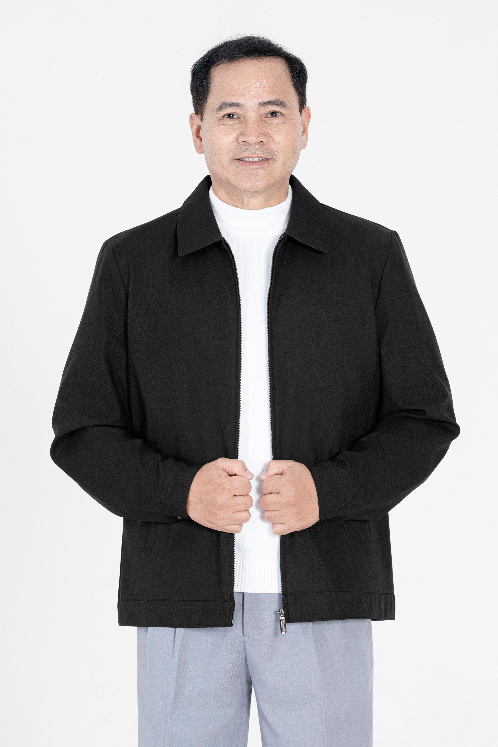 Áo Khoác Trơn Cổ Bẻ Trung Niên ANCHI Chất Liệu Poly Cao Cấp_thumbnail_18