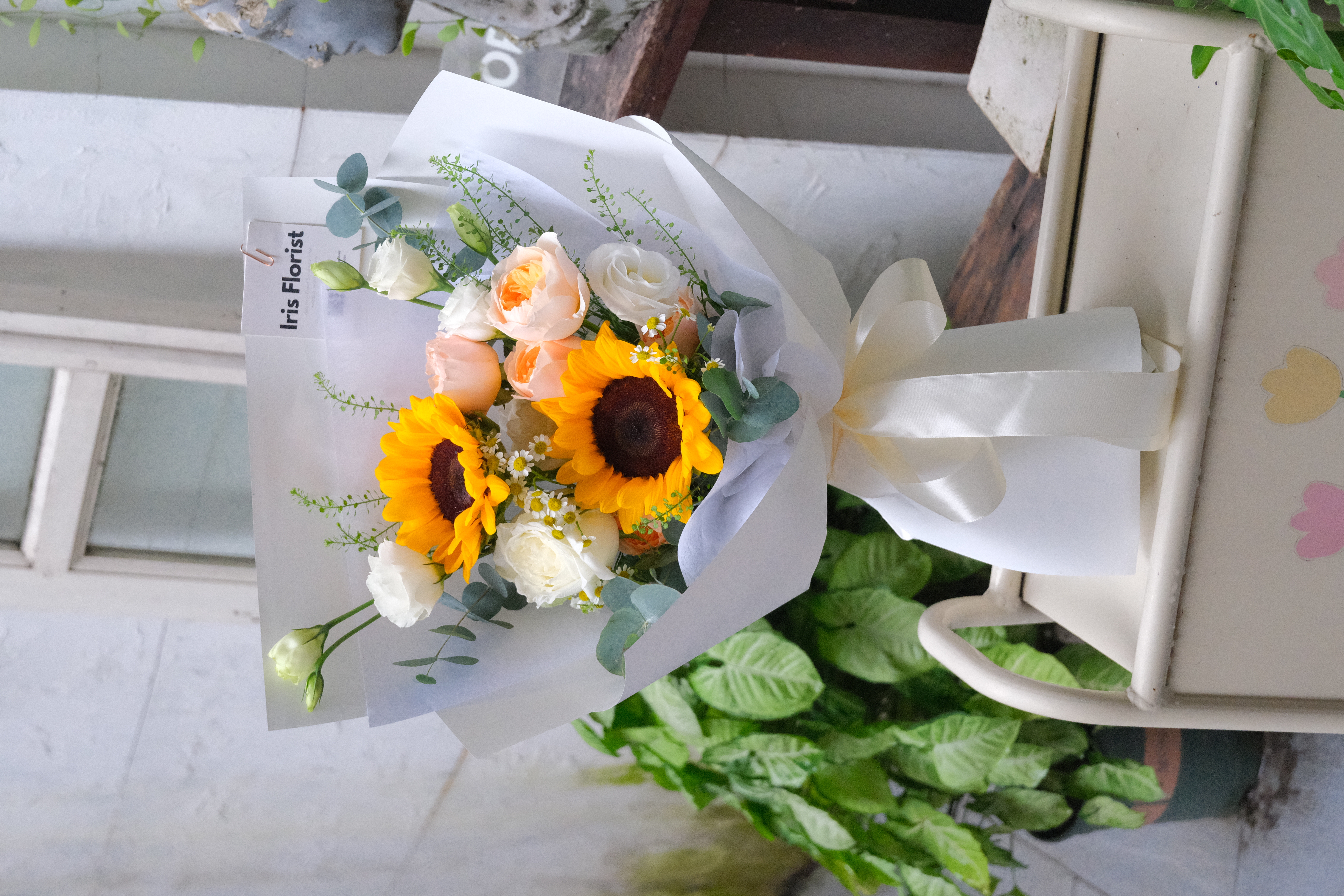 Bó Hướng dương mix tone cam - Size S