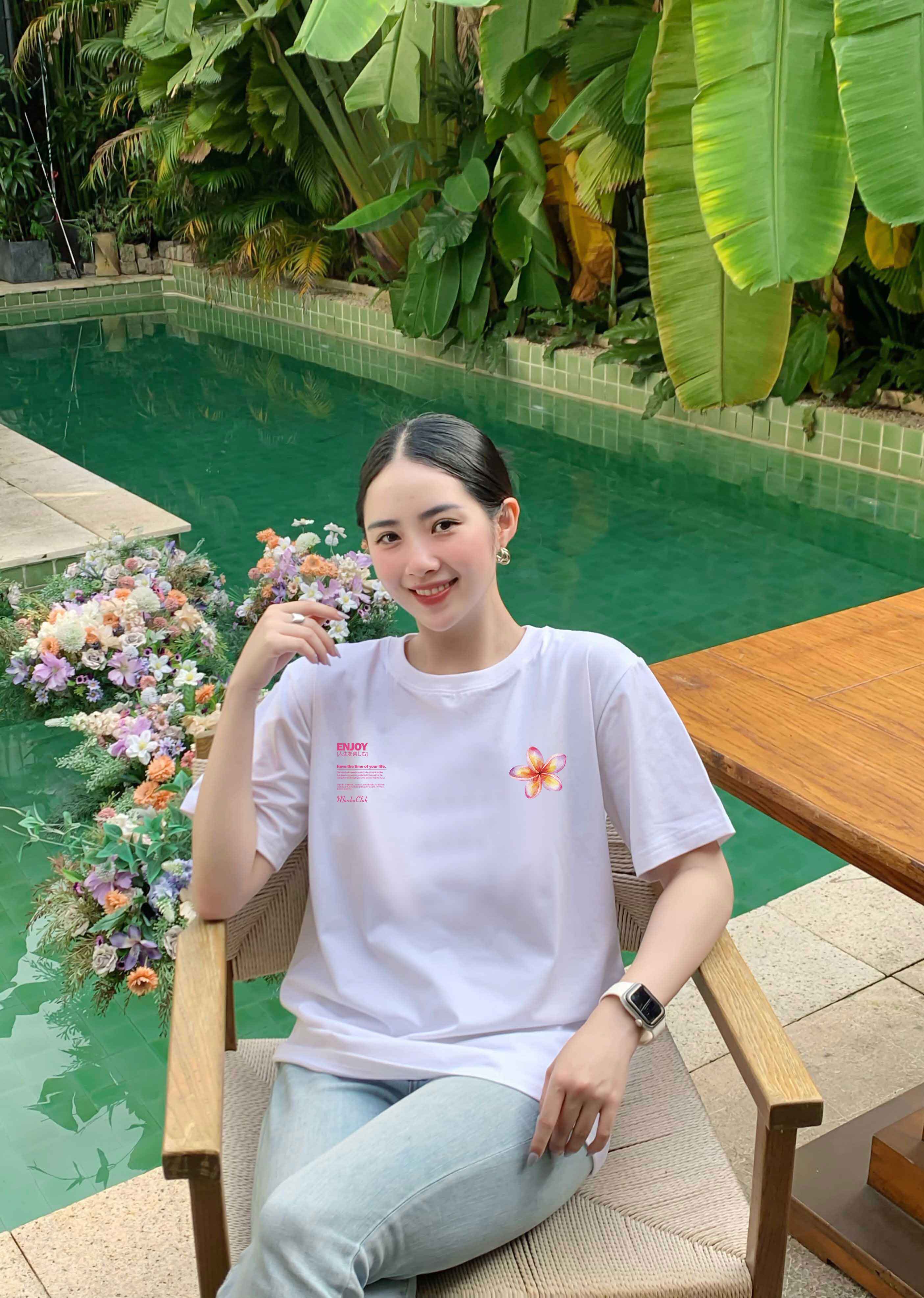 Áo thun nữ in hoa nhỏ xinh form vừa regular ARD1332 Miucho chic vải cotton in mix_thumbnail_2