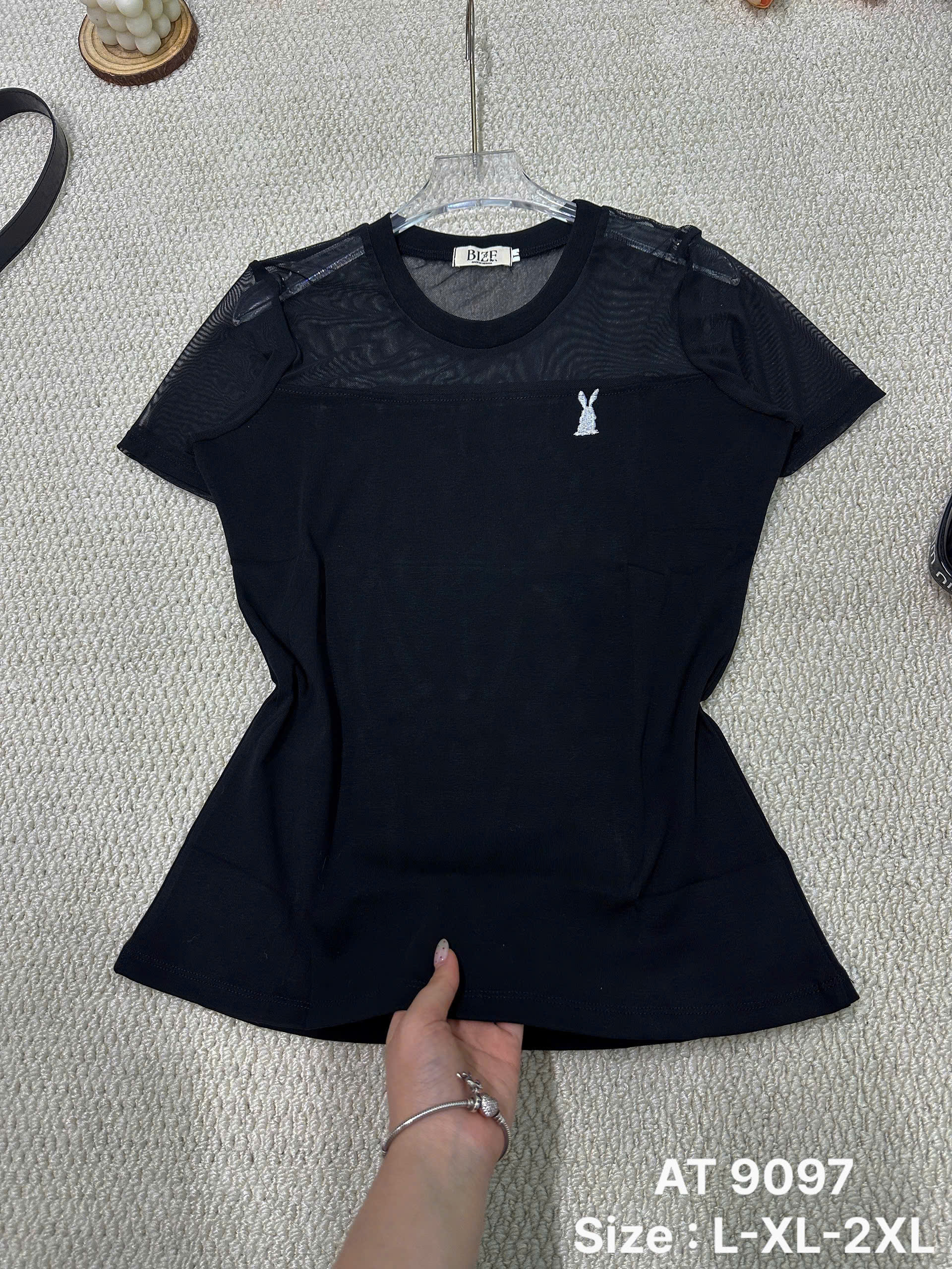 BIGSIZE - Áo thun phối thêu thỏ T-AT9097_thumbnail_2