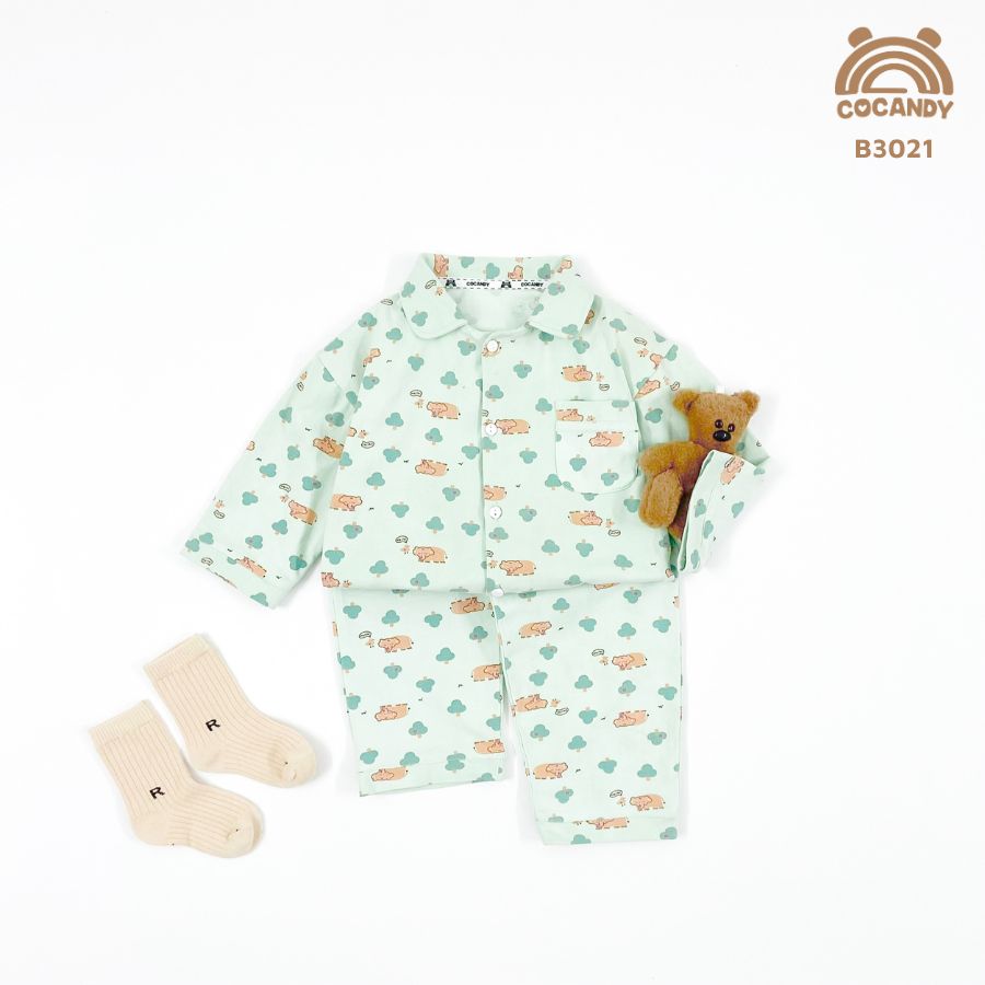 Bộ pijama dài XANH LÁ voi NÂU_thumbnail_5