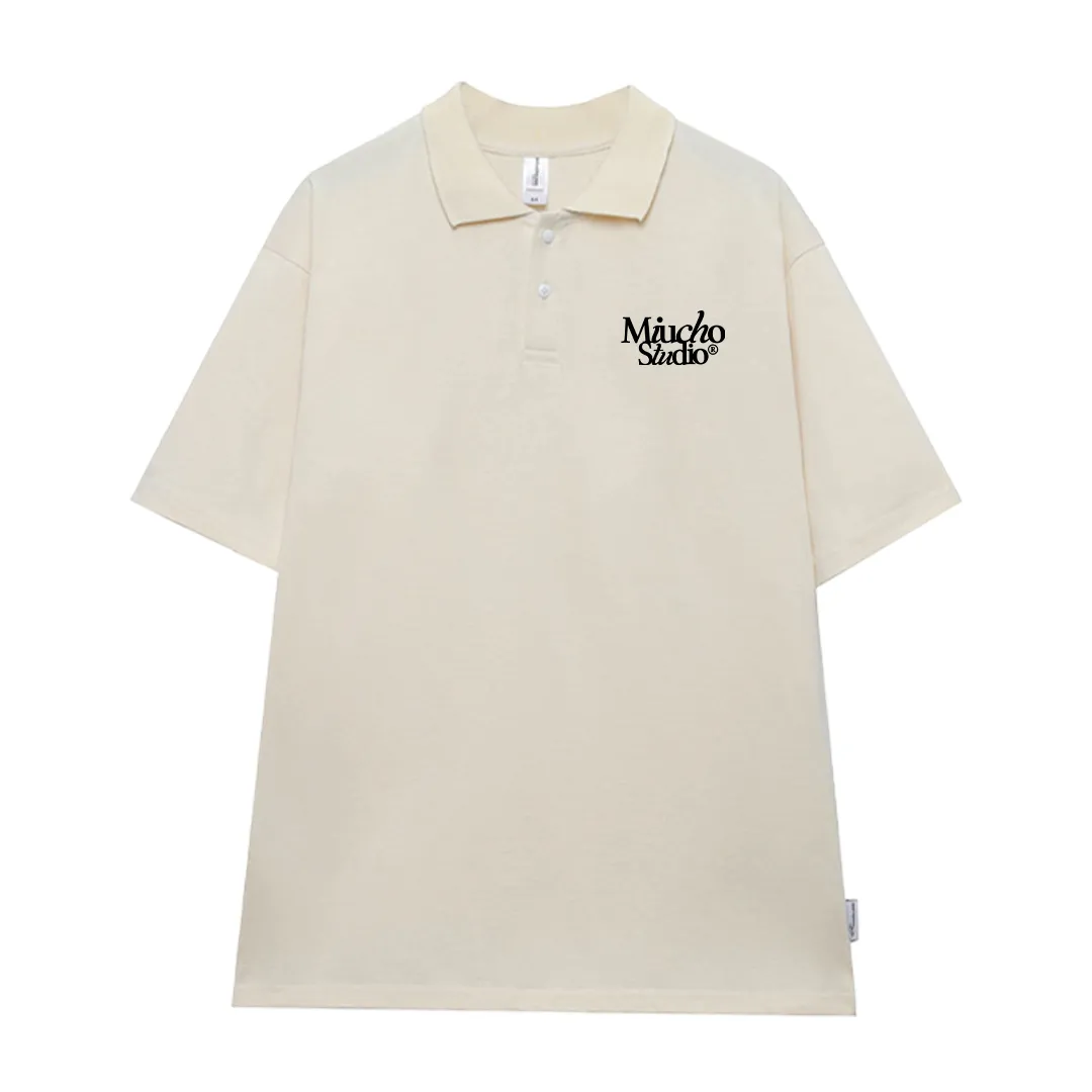 Áo polo form oversize basic 2476 Miucho tay ngắn cổ trụ vải cotton thoáng mát cao cấp_thumbnail_10