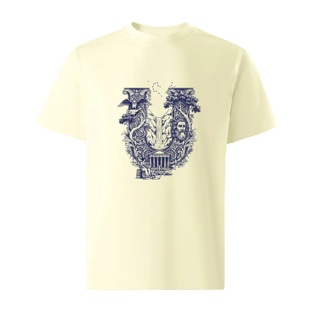 Áo phông form rộng nam tính Miucho Iconic vải cotton thoáng mát dày dặn chữ U in artwork 2766_thumbnail_10