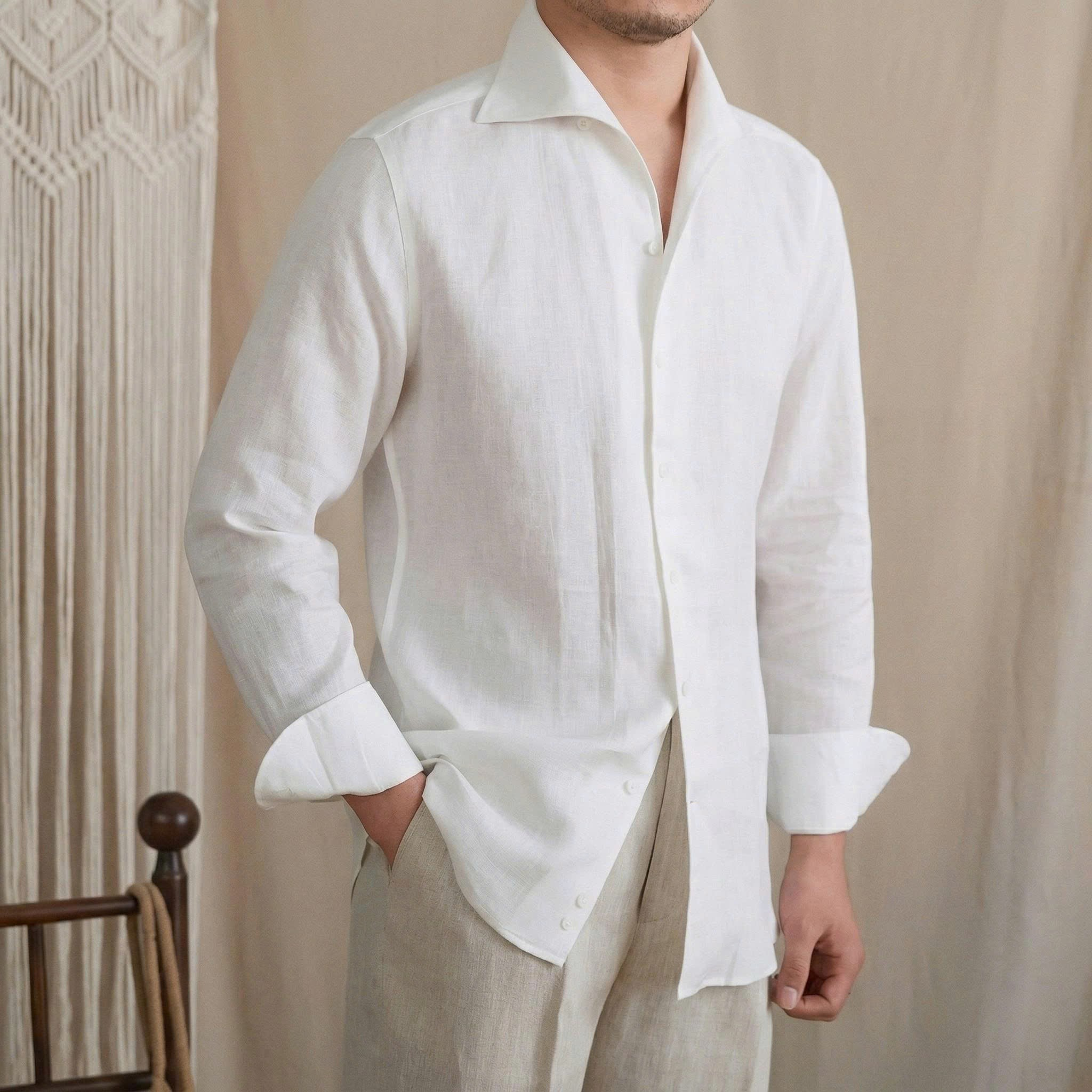 Sơ Mi Linen Cổ Button Down Ẩn Season 2