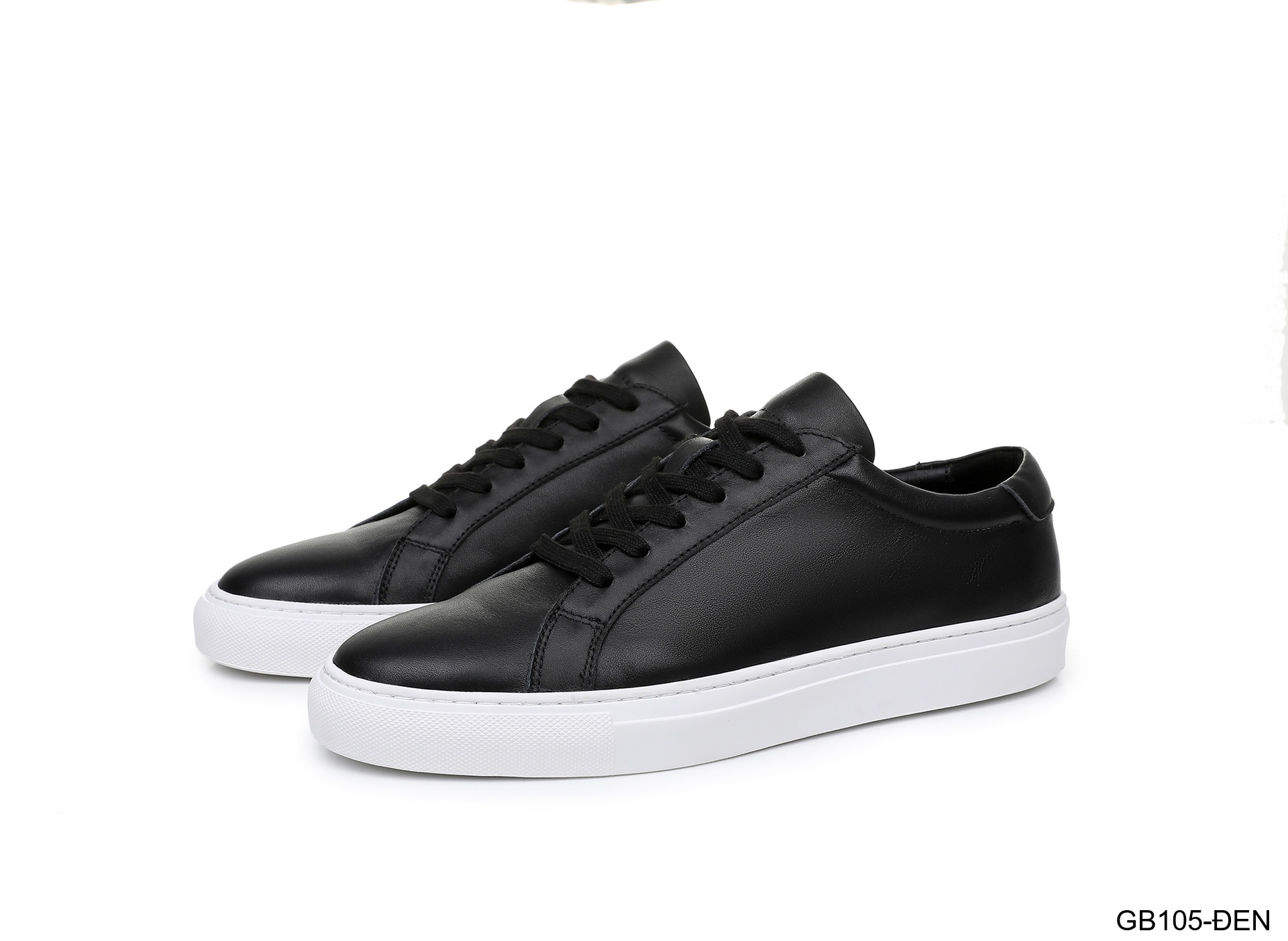 GB105 - Giày Sneaker Nam Da Bò Thiết Kế Đơn Giản, Đế Cao Su Bền, Màu Trắng Đen_thumbnail_21