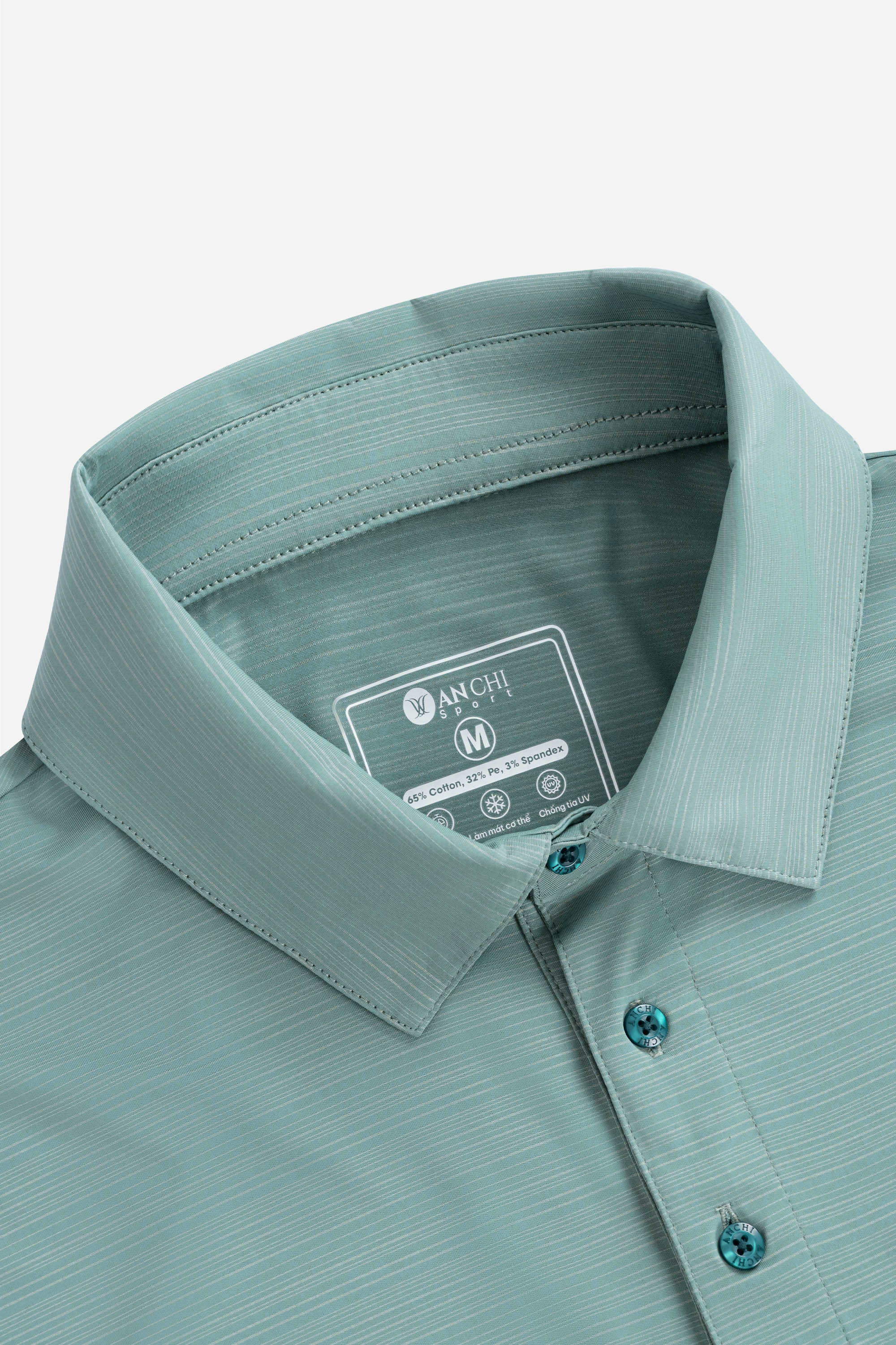 Áo Polo Melange Thể Thao Nam Trung Niên ANCHI Chất Liệu Cotton Phom Suông Vạt Ngang_thumbnail_38