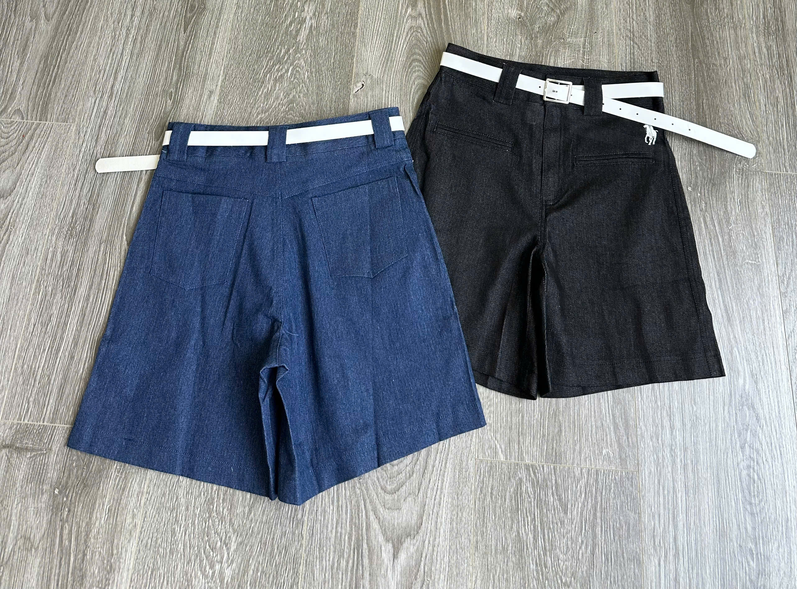 Quần short thêu ngựa kèm belt ( XANH )_thumbnail_9