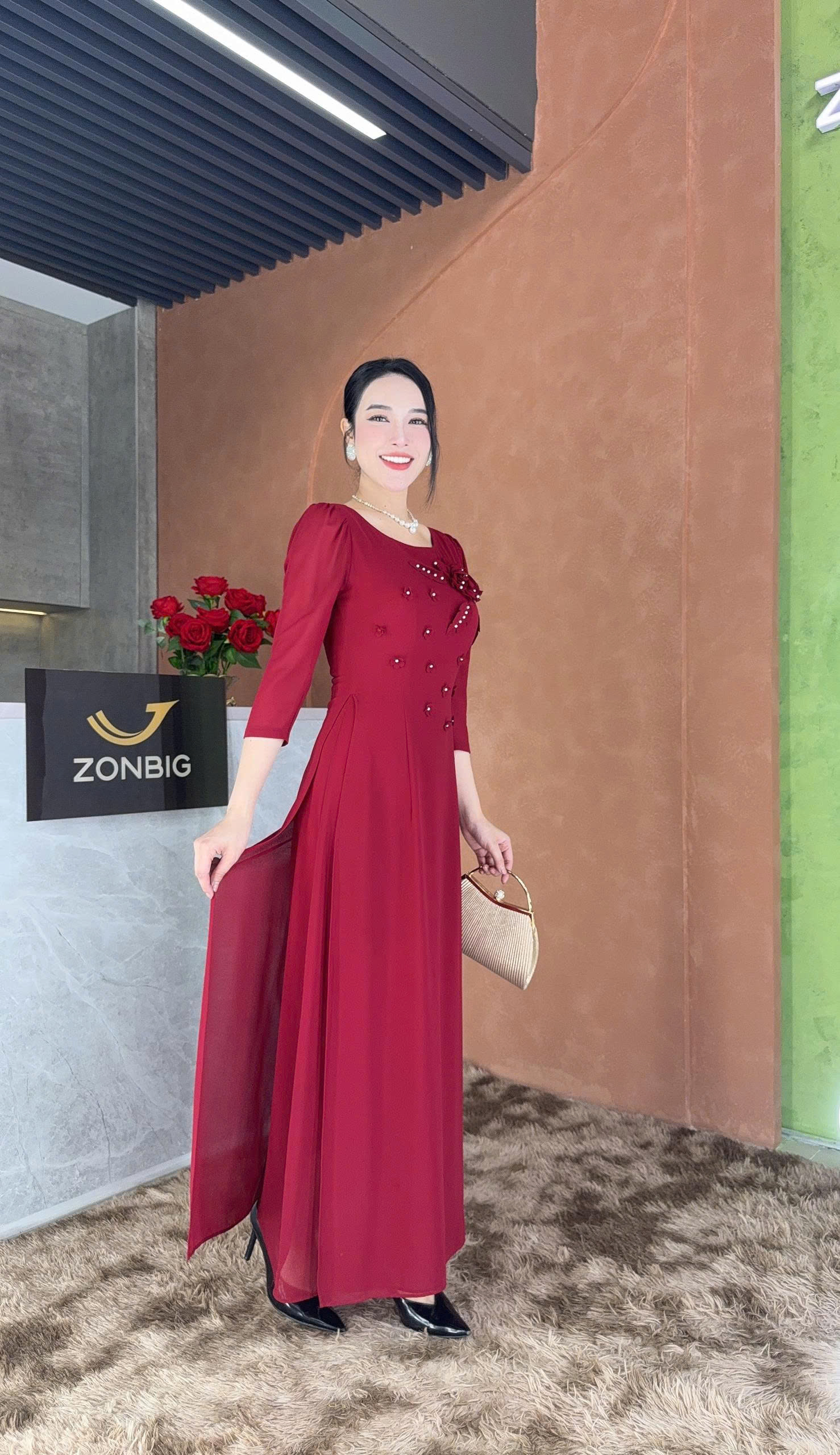 Đầm giả áo dài -Y1576 - Thương hiệu Zonbig_thumbnail_3