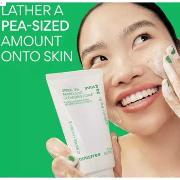 InnisFREE Green Tea Amino Hydrating Cleansing Foam 150_thumbnail_3