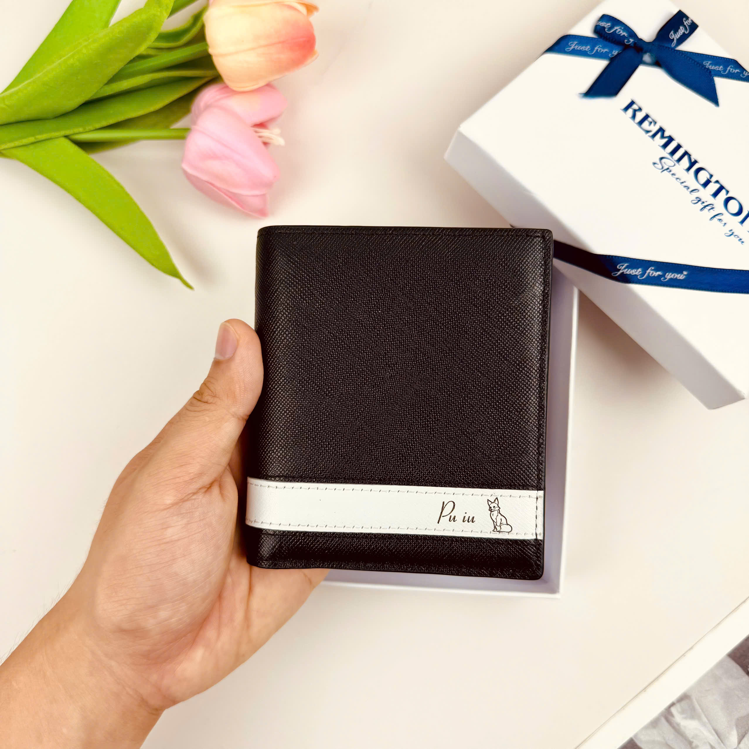 [ Fullbox đã gói quà ] Ví nam khắc tên theo yêu cầu Remington - Cosmos đứng fullbox miễn phí in 3 ảnh và tặng kèm hộp, túi giấy làm quà tặng_thumbnail_6