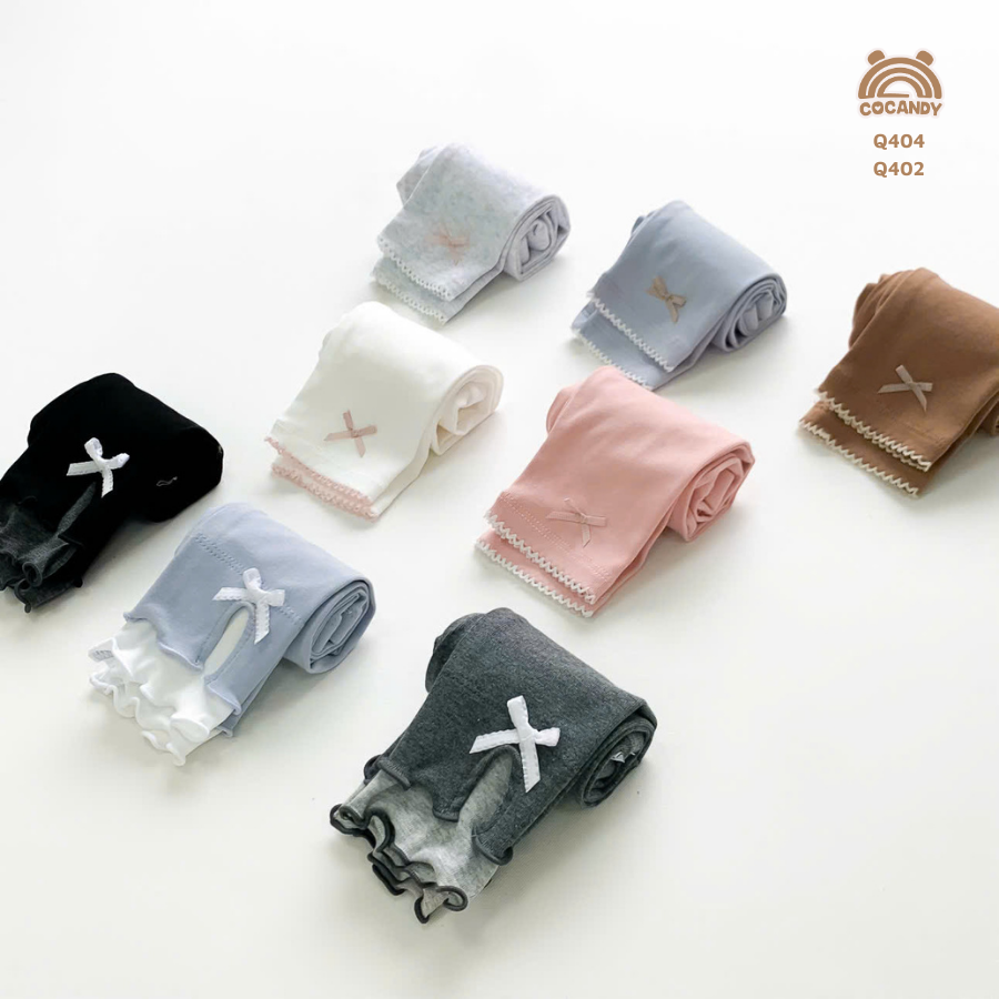 Quần dài legging ĐEN phối XÁM  gấu sóng nơ_thumbnail_5