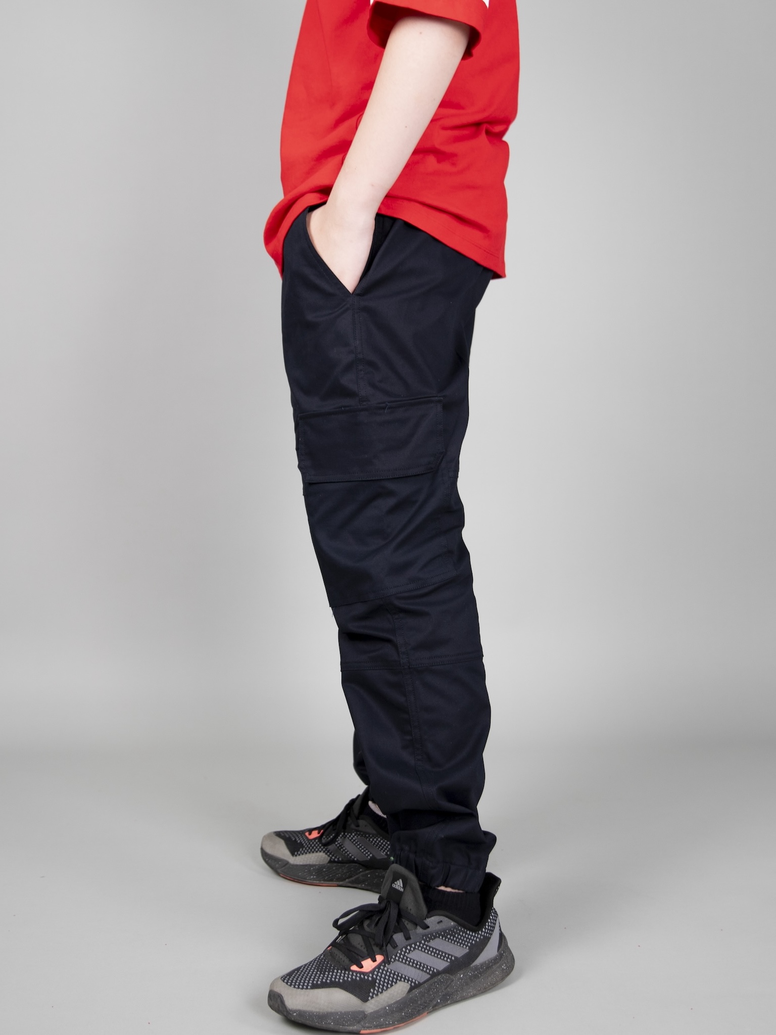 Quần kaki navy chun gấu túi hộp sườn