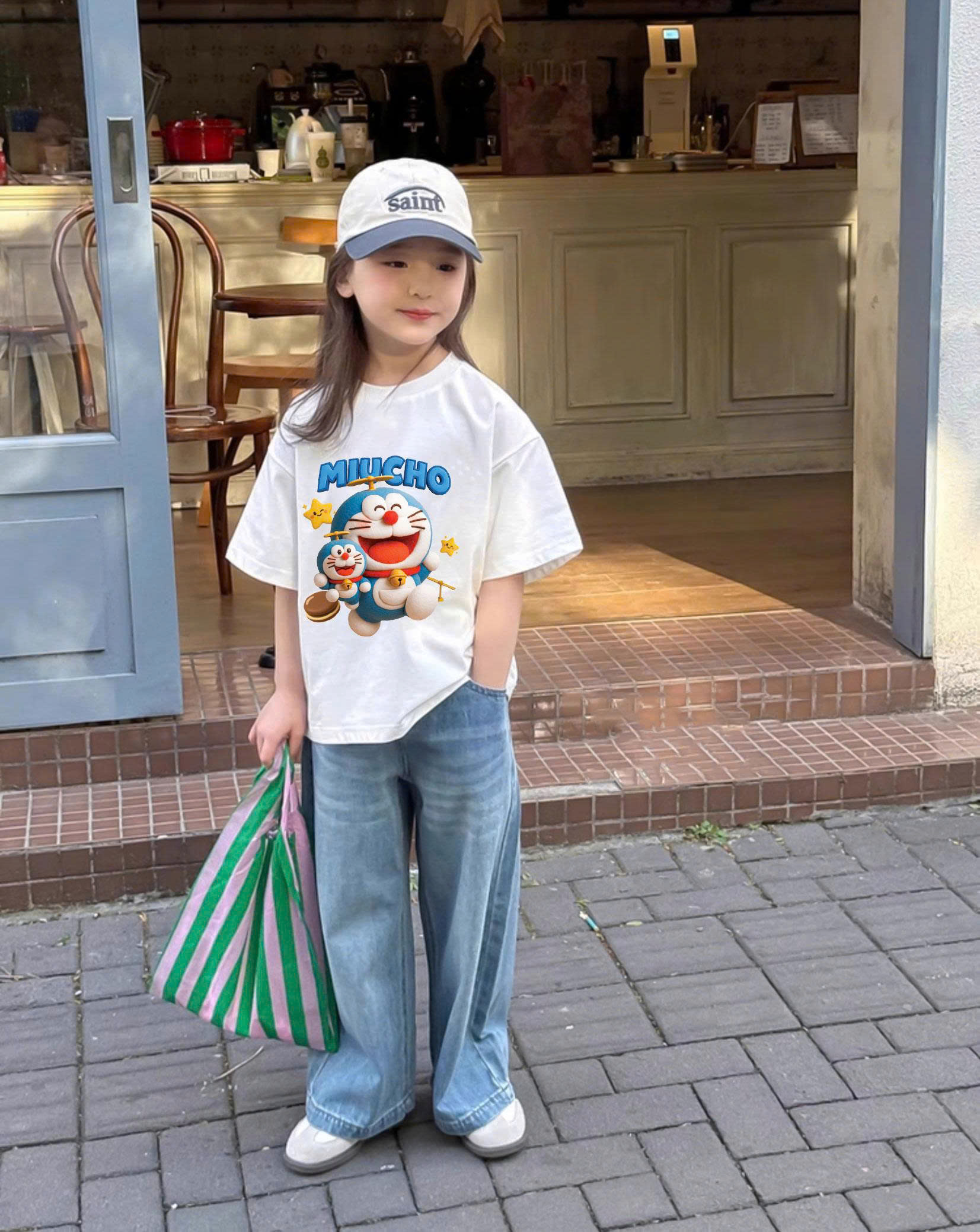 Áo thun cho bé form ôm dáng ngắn cổ tròn AED2324 Miucho Kid vải cotton thoáng mát in artwork_thumbnail_5