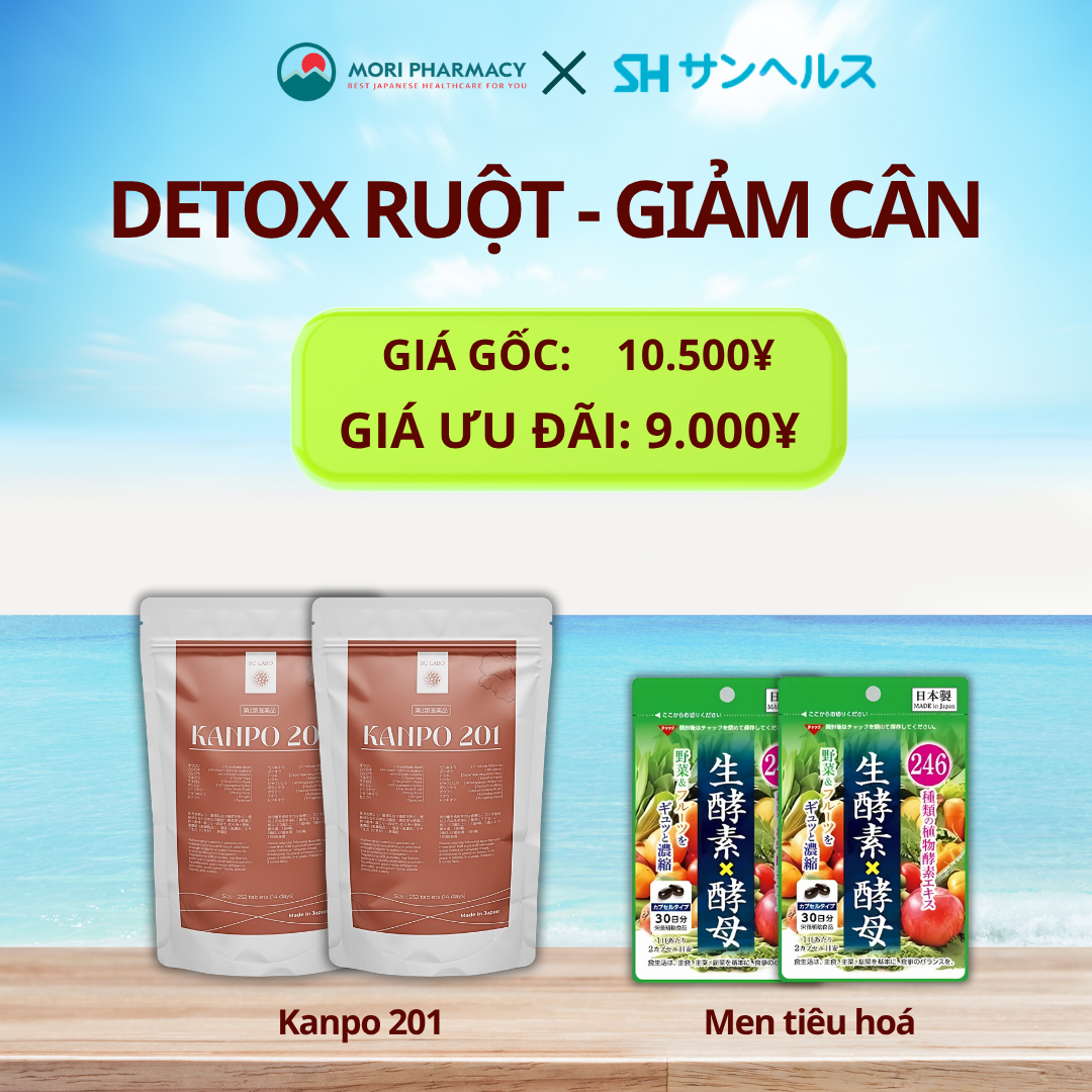 Combo detox - giảm cân ( 1 tháng kanpo 201 + 2 Enzyme )