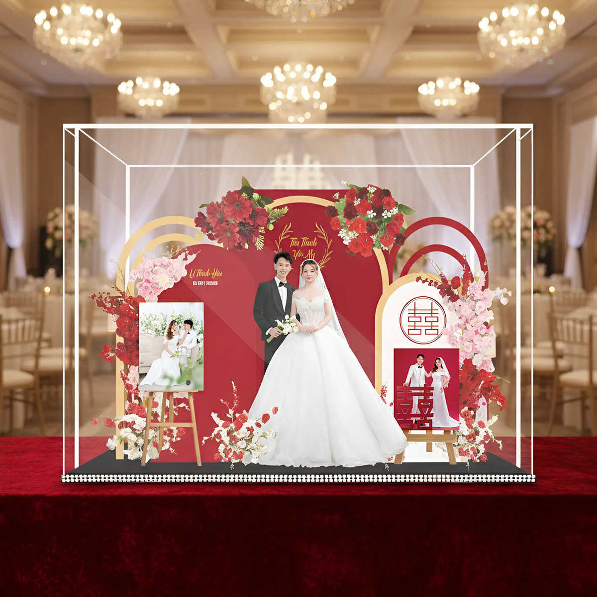 Standee Đám Cưới – Mô Hình Mica 3D Trang Trí, In Ảnh Theo Yêu Cầu, Quà Cưới Decor (Tặng Hộp+ Túi) - Size tính theo chiều ngang_thumbnail_31