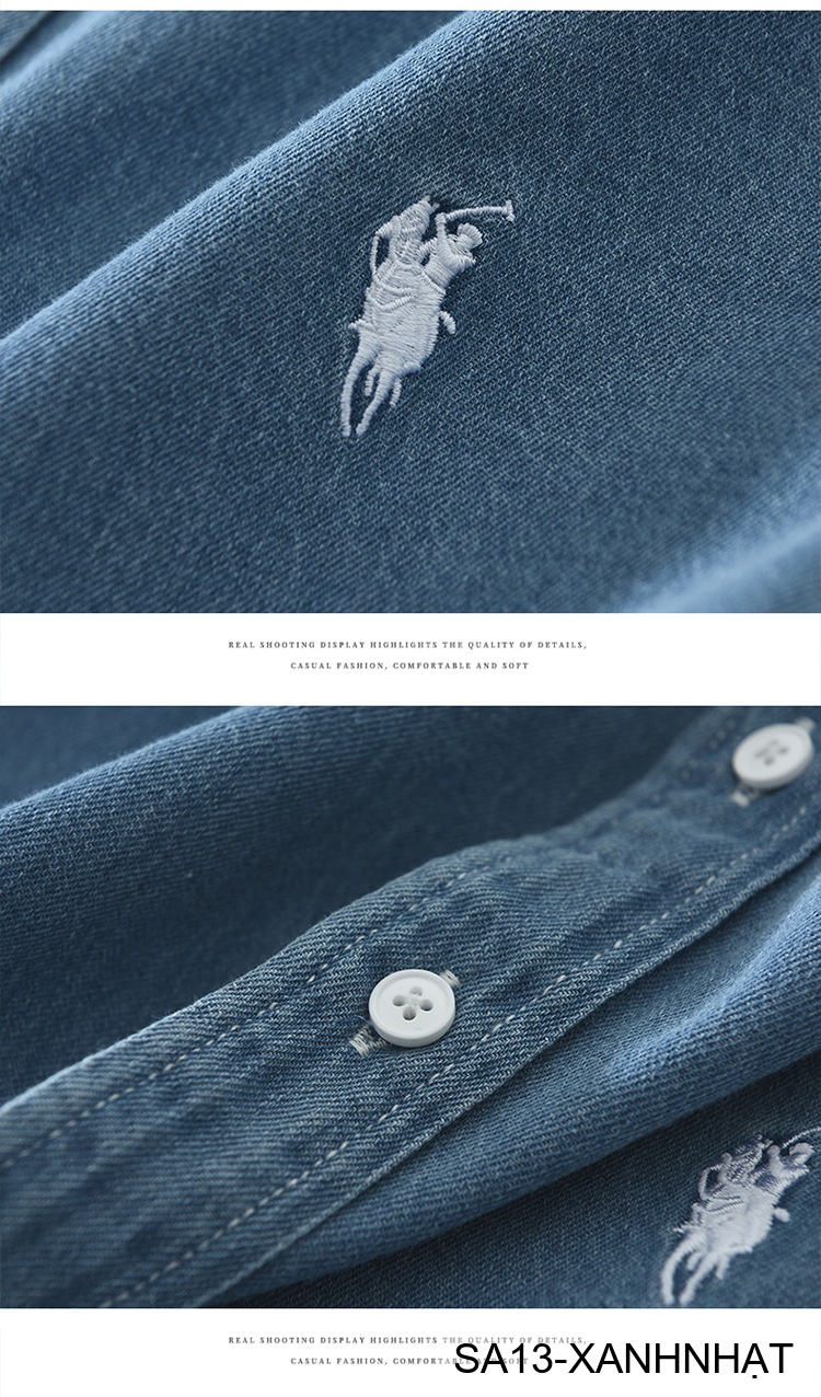 SA13 - Áo sơ mi nam dài tay phong cách Nhật, chất cotton mềm, form rộng thoải mái, 3 màu xanh nhạt/xanh đậm/đen_thumbnail_7