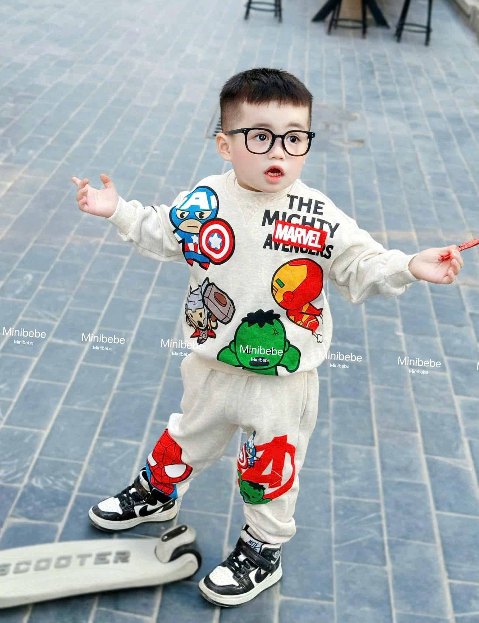 T45 BỘ DÀI TAY SIÊU NHÂN XANH ĐỎ- A210.404