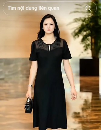 15532-Đầm suông A vai phối voan cách điệu ( thun mịn, voan)_thumbnail_0