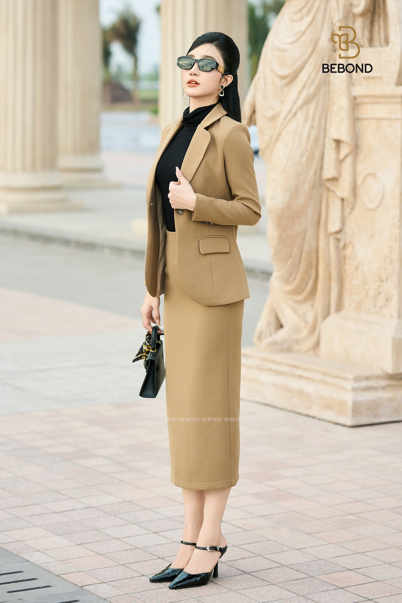 Set vest ANGELA màu NÂU RÊU