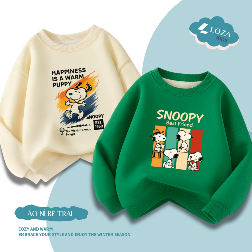 Áo sweater bé trai in hình BST Snoopy nhiều mẫu - Loza Kids IN010_thumbnail_1