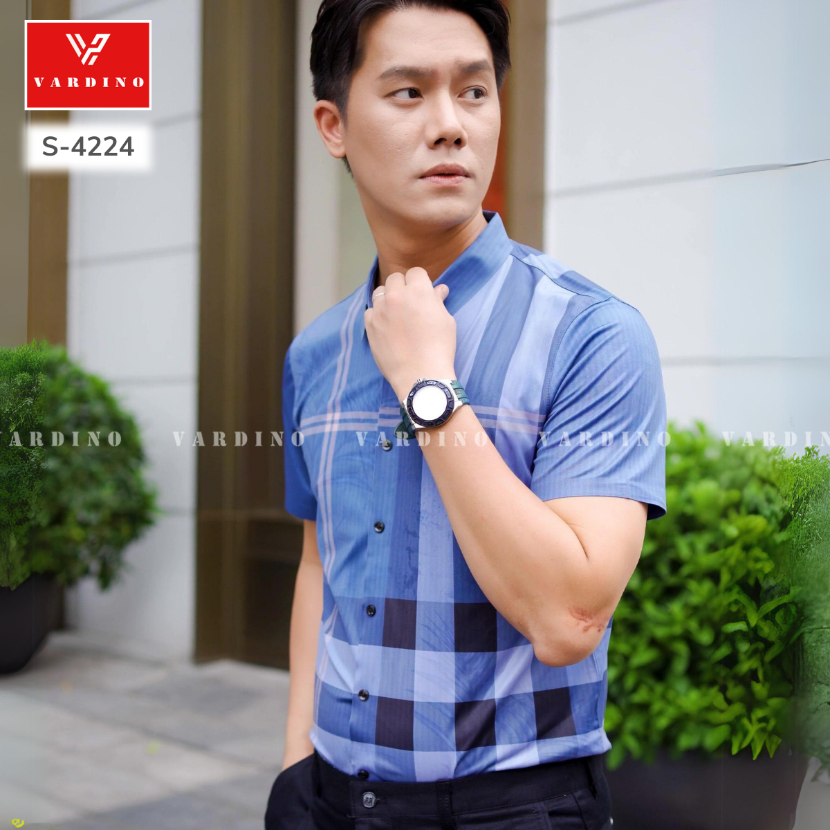 Sơ mi kẻ Vardino s4224_thumbnail_5
