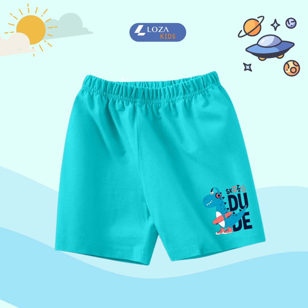 Quần đùi bé trai Snoopy, khủng long, ô tô hè 2025 - Quần đùi bé nam 15-40kg - Loza Kids QU002_thumbnail_4