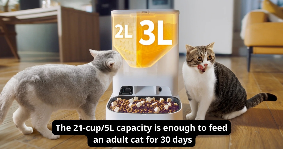 PETKIT YumShare Dual-hopper Automatic Pet Feeder with Camera