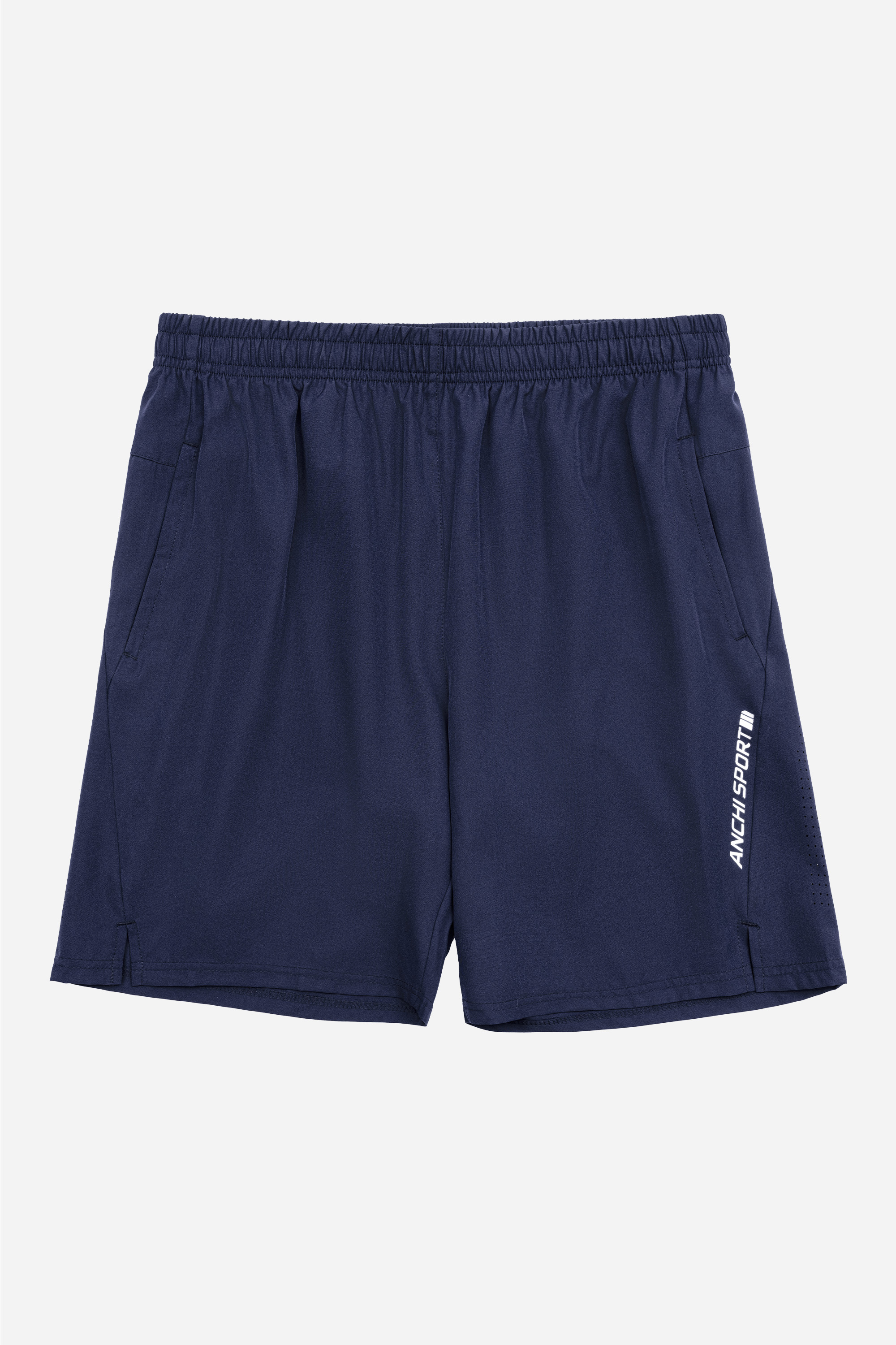 Quần Soọc Gió Thể Thao Laser Nam Trung Niên ANCHI Dáng Suông Dài Trên Gối Màu Xanh Than