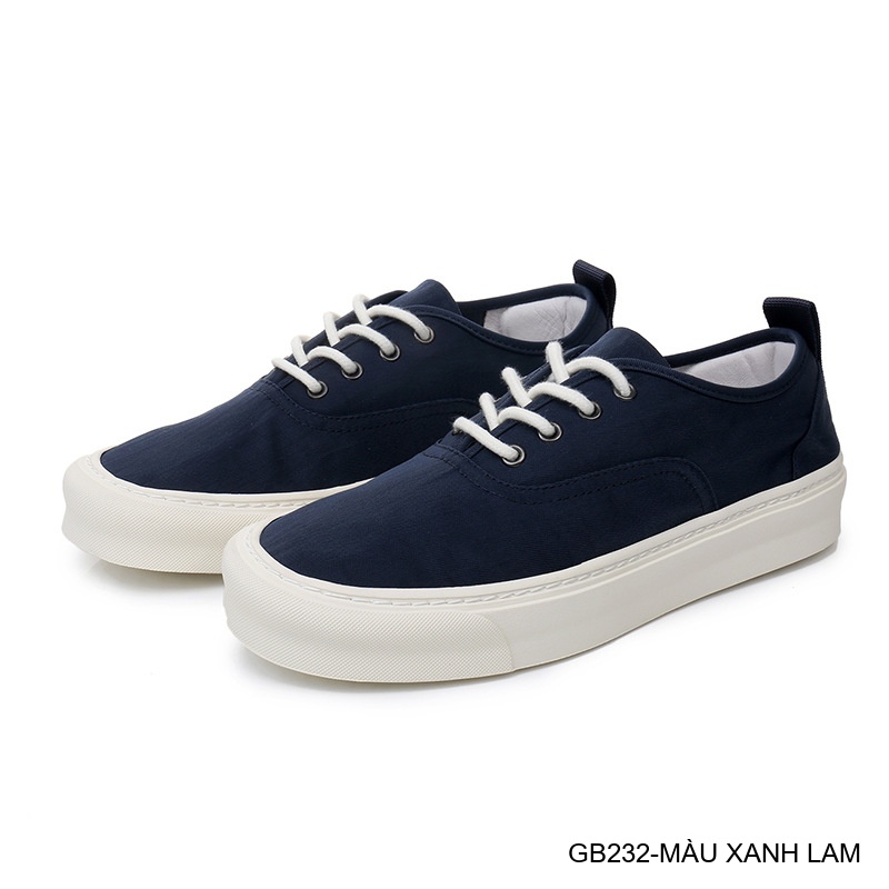 GB232 - Giày sneaker vải nam nữ đế bệt phong cách thường ngày, màu trơn chống thấm_thumbnail_4