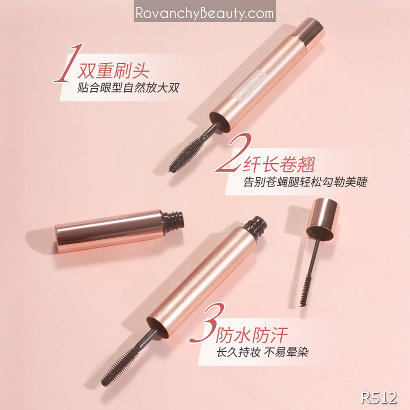 Mascara ROVANCHY Dưỡng Mi Hai Đầu – Làm Dài, Dày Và Cong Mi Tự Nhiên, Không Lem Không Trôi_thumbnail_3