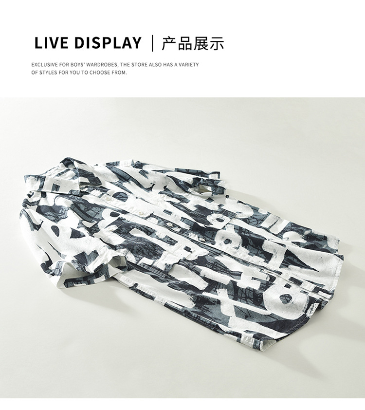 Áo sơ mi tay ngắn nam phong cách Nhật Bản – họa tiết nghệ thuật, thời trang đa năng, form rộng, chất liệu cotton thoáng mát_thumbnail_2