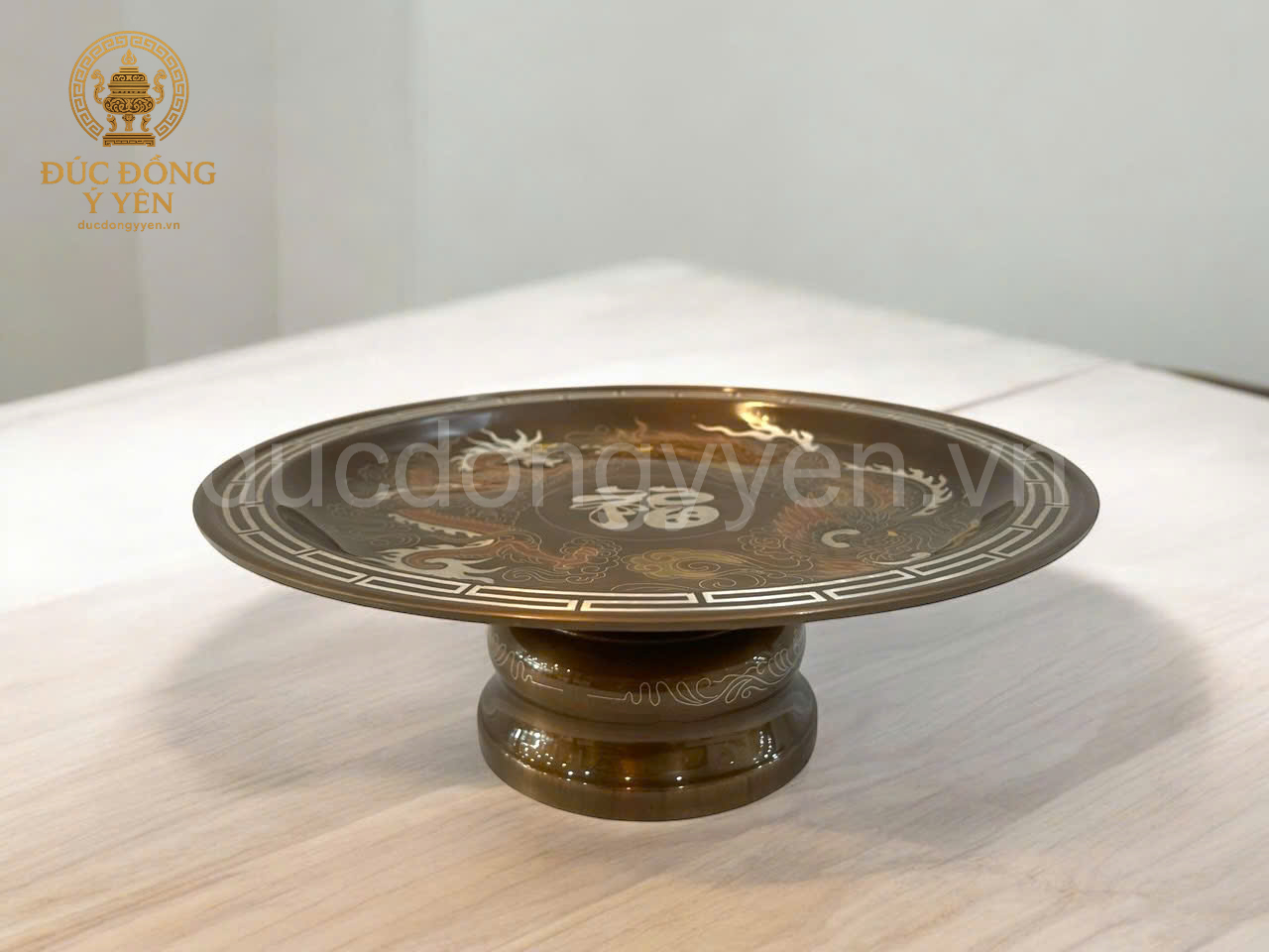 Mâm bồng khảm ngũ sắc đúc đồng đỏ _thumbnail_3