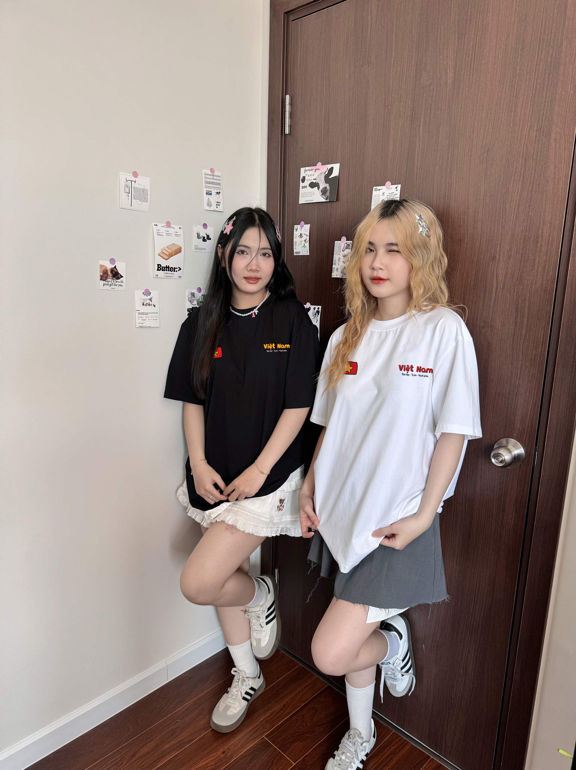 Áo thun nữ form rộng Việt Nam tôi yêu 2133 Miucho cổ tròn vải cotton 4c 220gsm thoáng mát in mix_thumbnail_3