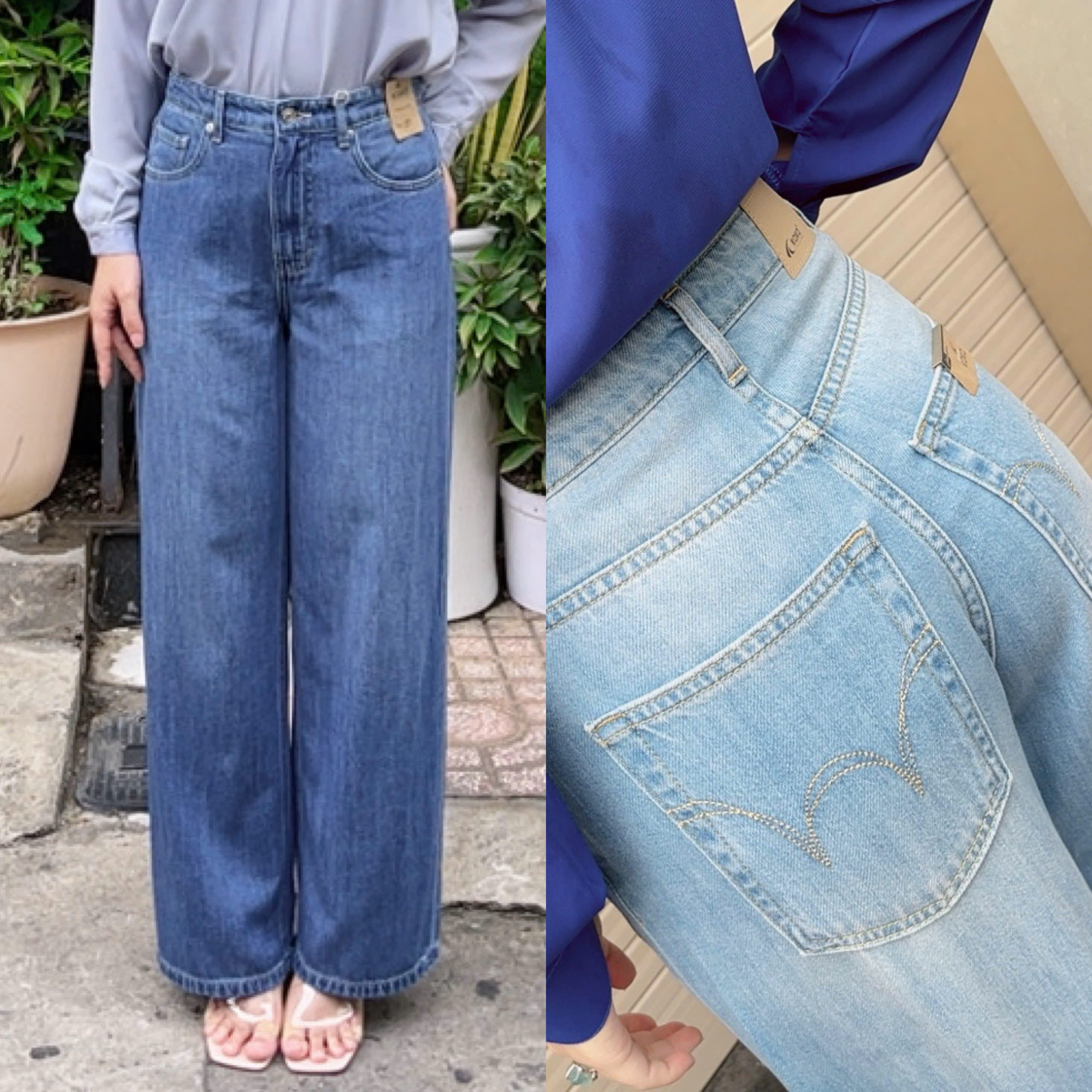 Quần Jean ống rộng Basic Túi thiêu 2s_thumbnail_8