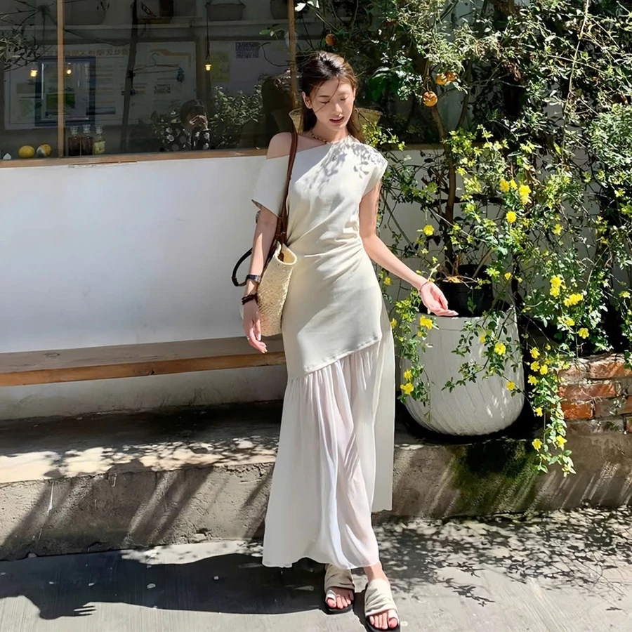 Đầm body lệch vai phối tơ, váy dự tiệc dáng dài sang chảnh Logastore_L198_thumbnail_9