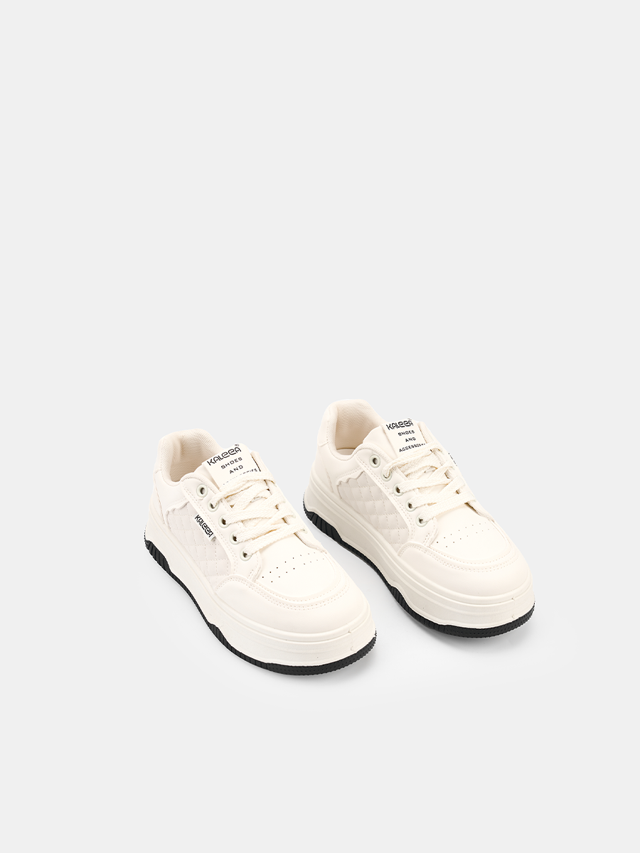 Giày Thể Thao Nữ Chất Da Mềm Thiết Kế Vân Chần Trám Sneaker Cao 4p - T157_thumbnail_5