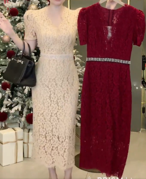 Đầm Bút Chì Tay Cộc Viền Cườm_thumbnail_8