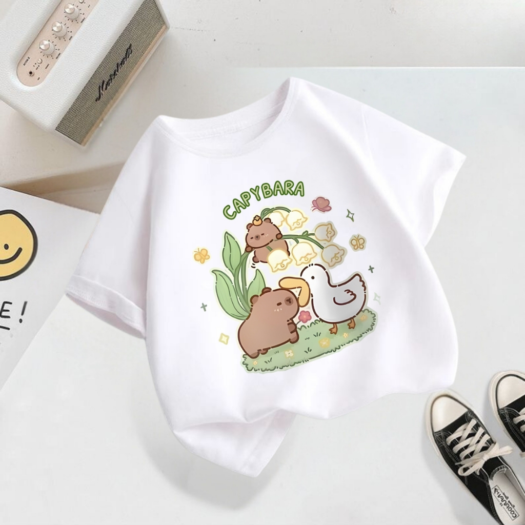 Áo thun bé gái in hình Capybara - Loza Kids AT2800_thumbnail_4