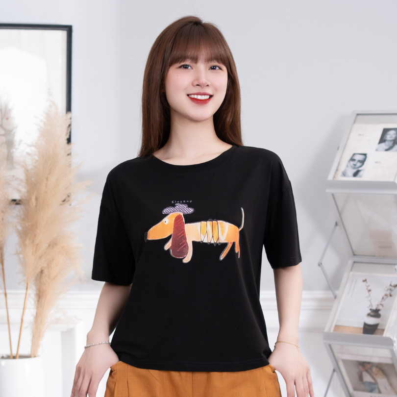 Áo Thun T-Shirt Cổ Tròn In Ngực TR31