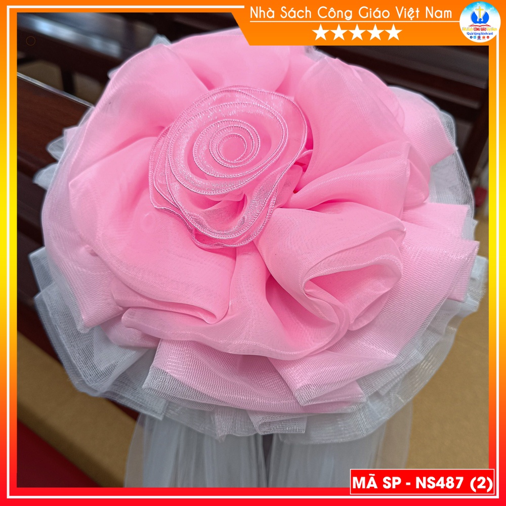 Set 10 Nơ hoa cài đầu ghế nhà thờ - Trang trí lễ cưới NS487 PV0191_thumbnail_3