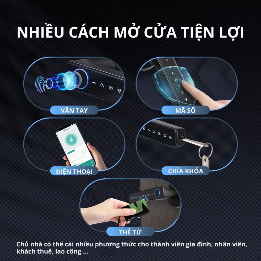 Khóa Cửa Thông Minh Kachi MK43 – Mở Khóa App Tuya + Vân tay + Chìa khóa + Mã số_thumbnail_2